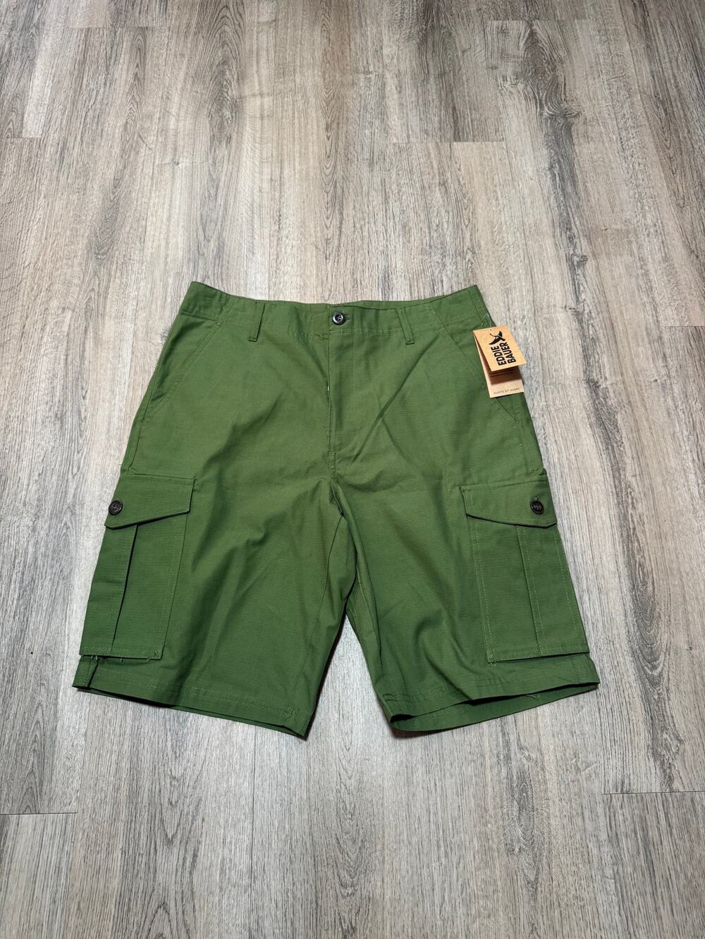 Eddie Bauer Men's Olive Green Cargo Shorts